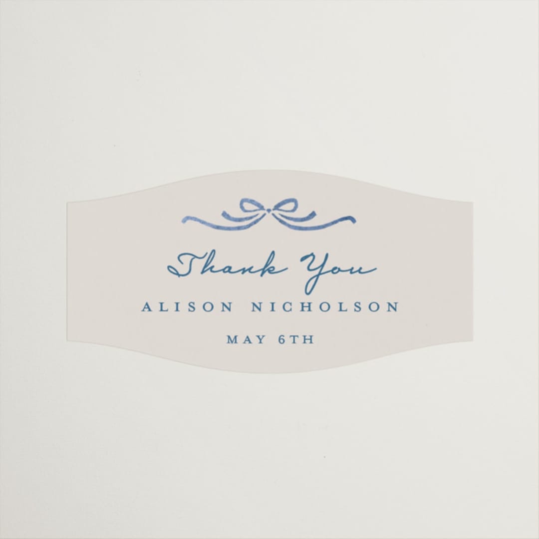 "Yay" - Bridal Shower Favor Stickers in Jeans by Petra Kern - Front