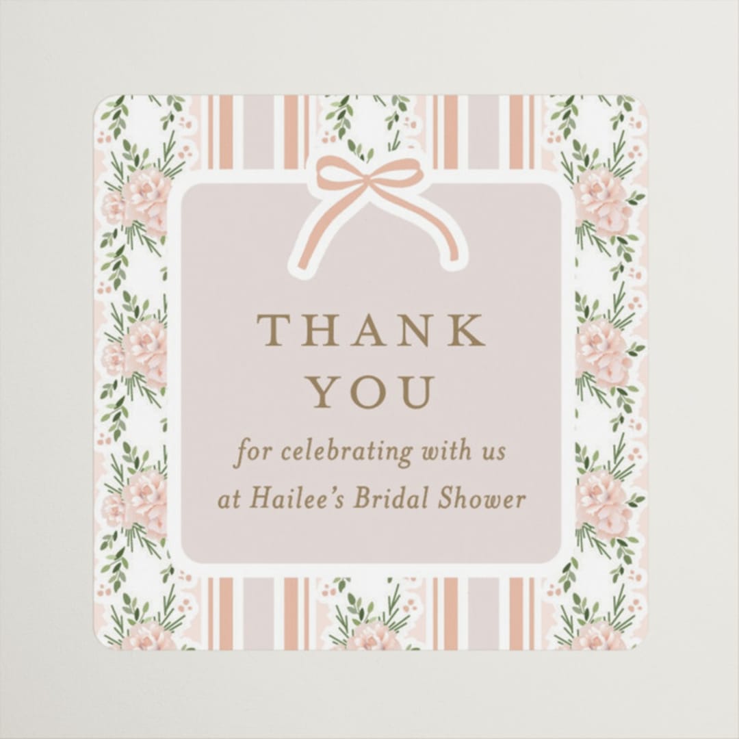 "Sweet Celebration" - Bridal Shower Favor Stickers in Petal by Jennifer Postorino - Front
