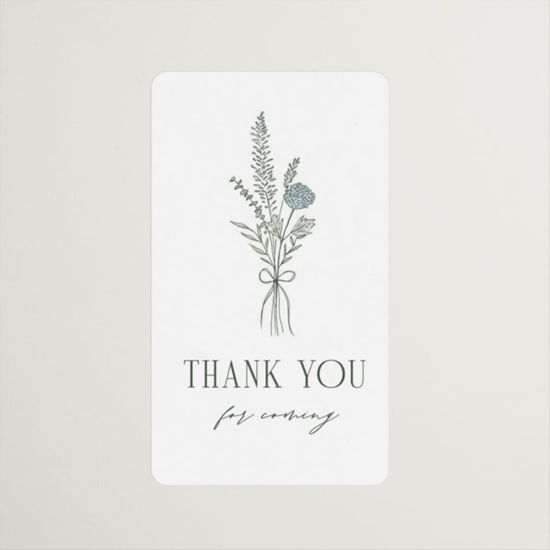 "Botanical" - Bridal Shower Favor Stickers in Garden by Kelly Schmidt - Front