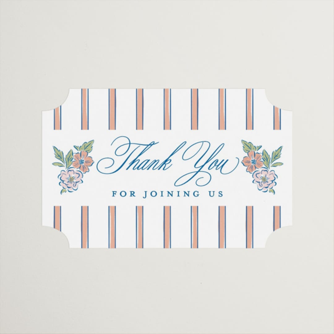 "Floral Frame Crest" - Bridal Shower Favor Stickers in Peony by Erin German - Front