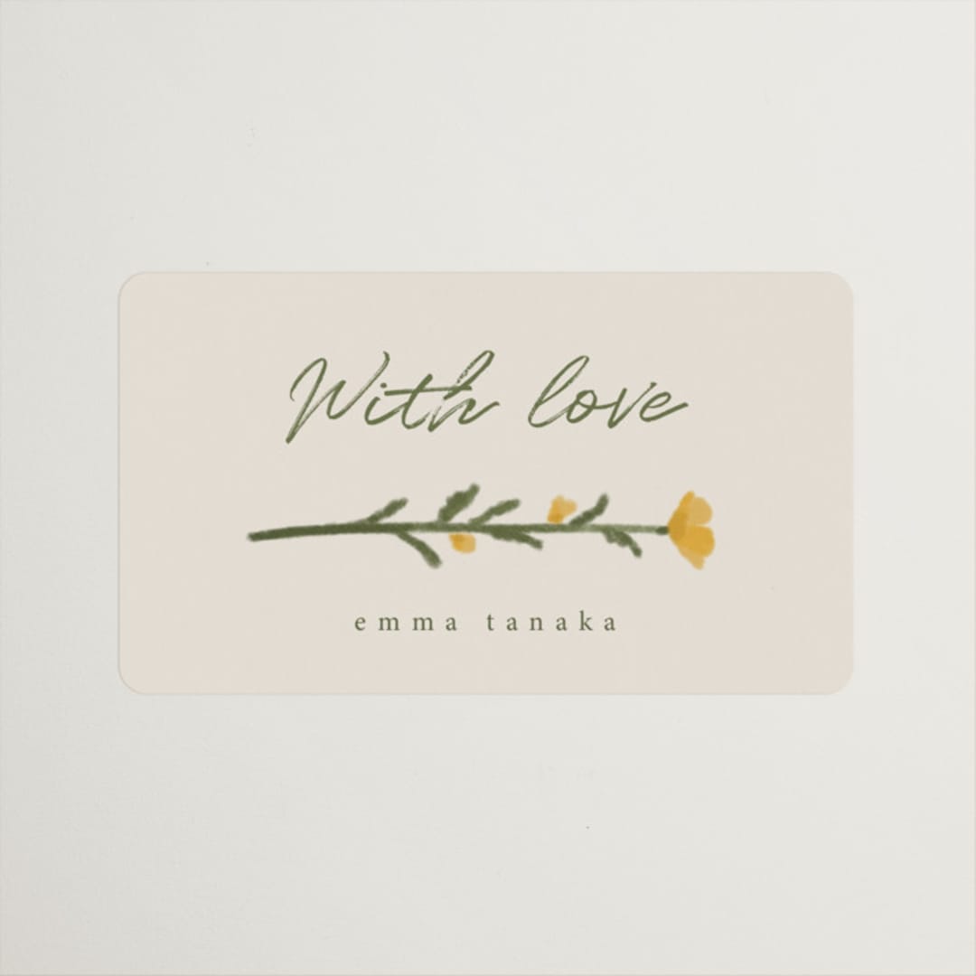 "Pencil Bouquet" - Bridal Shower Favor Stickers in Cream by Adelyn T. - Front