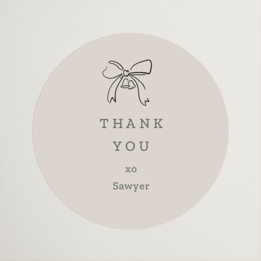 "Wedding Sketches" - Bridal Shower Favor Stickers in Cement by Baumbirdy - Front
