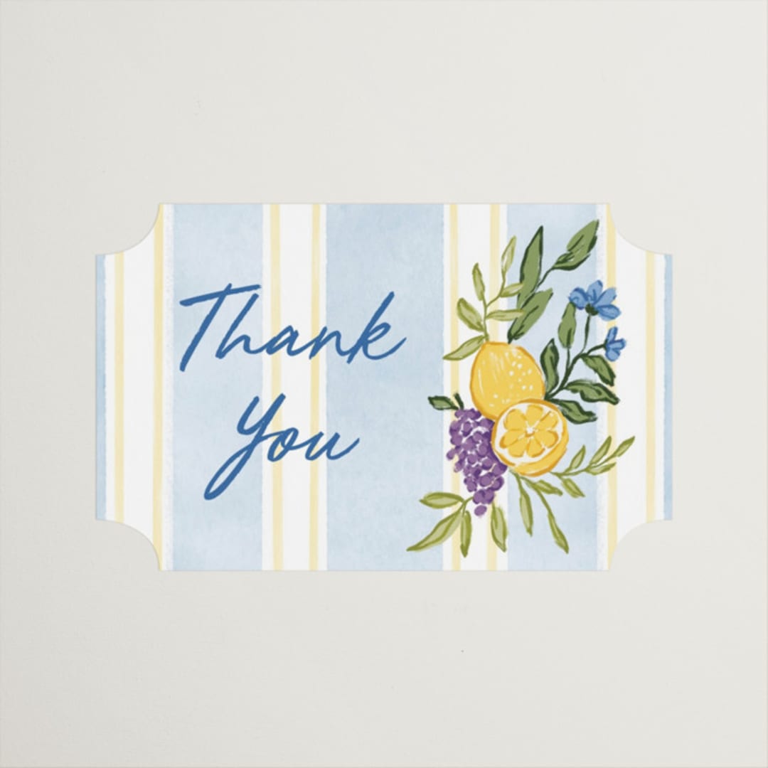 "Lemon" - Bridal Shower Favor Stickers in Blueberry by Elly - Front