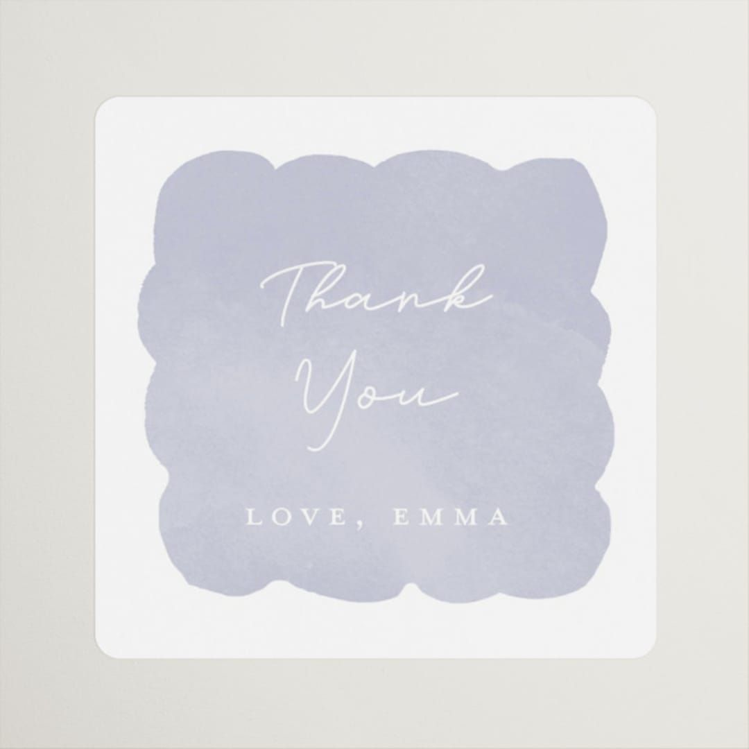 "pretty little floral" - Bridal Shower Favor Stickers in Lilac by Rebecca Durflinger - Front