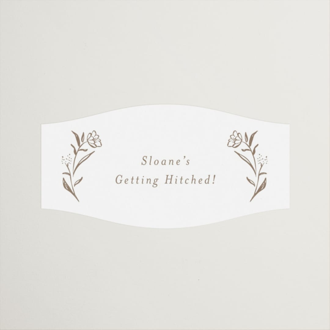 "manouti" - Bridal Shower Favor Stickers in Ice by chocomocacino - Front