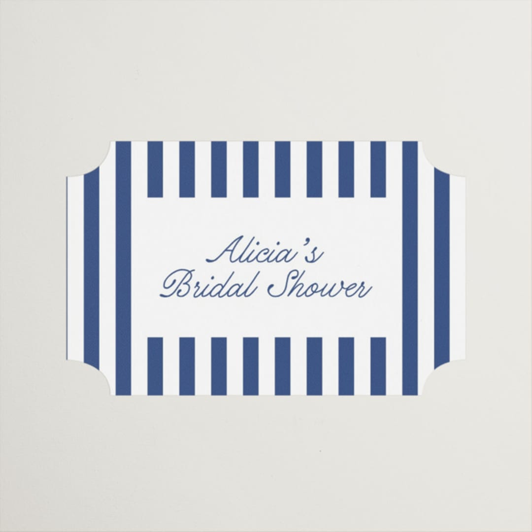 "Veracruz" - Bridal Shower Favor Stickers in Ocean by Owl and Toad - Front