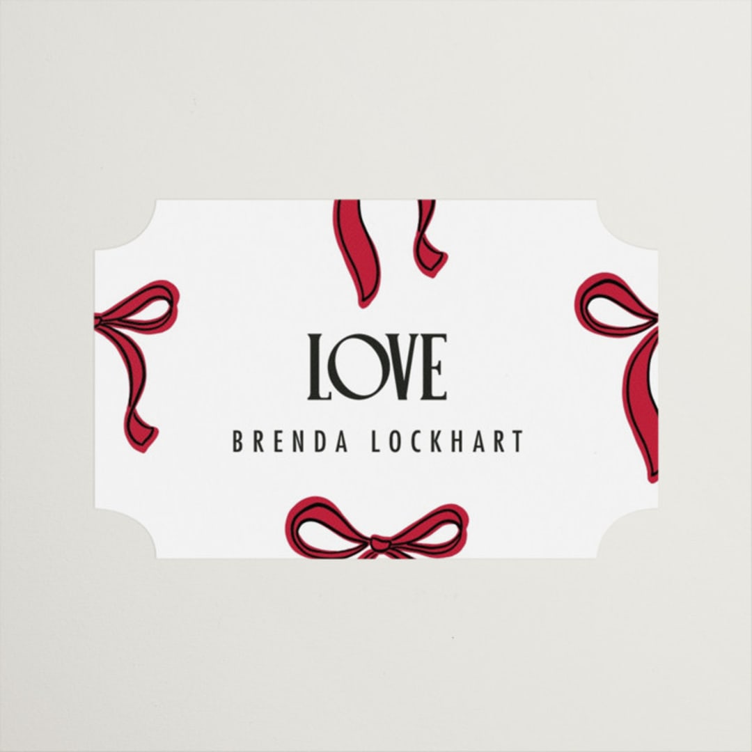 "Maraschino" - Bridal Shower Favor Stickers in Cherry by Nazia Hyder - Front