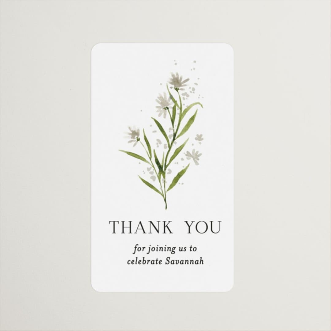 "Aveline" - Bridal Shower Favor Stickers in Diamond by Kate Ahn - Front