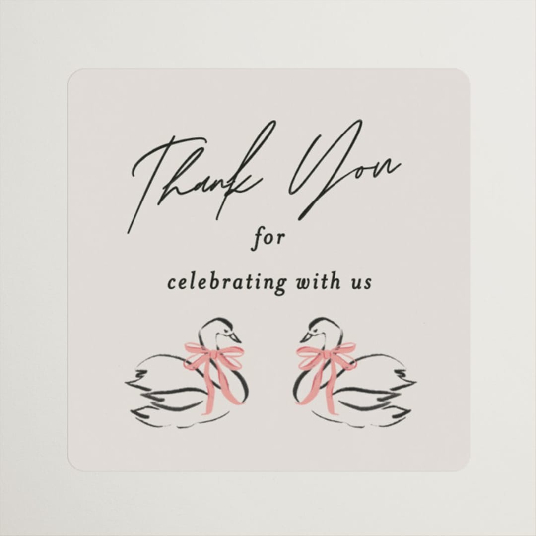 "Sparkling Wedding Cake" - Bridal Shower Favor Stickers in Peony by Jackie Crawford - Front