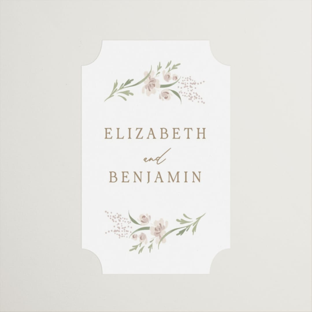 "Meadow" - Bridal Shower Favor Stickers in Spring Mist by Erin L. Wilson - Front