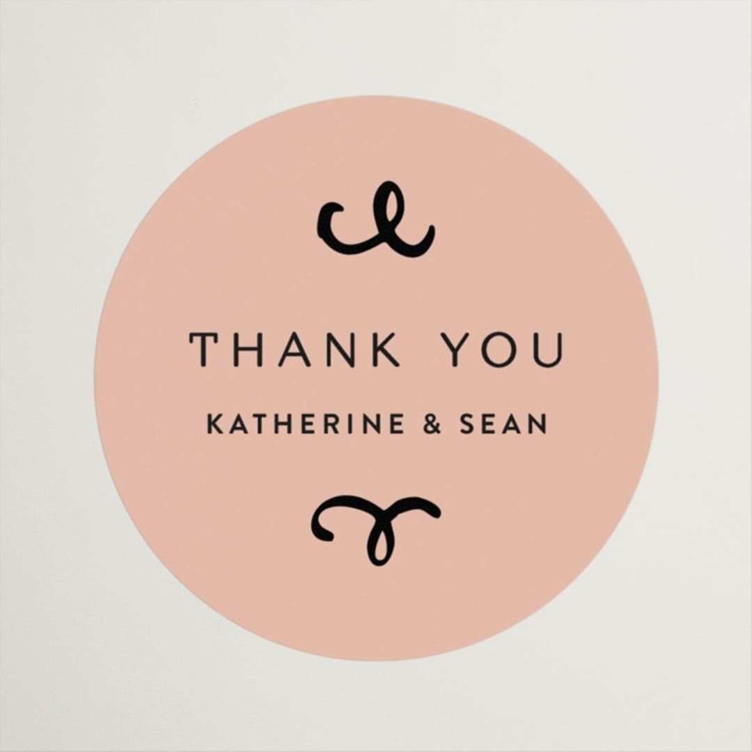 "cheers to a happy couple" - Bridal Shower Favor Stickers in Creme by Anastasia Makarova - Front