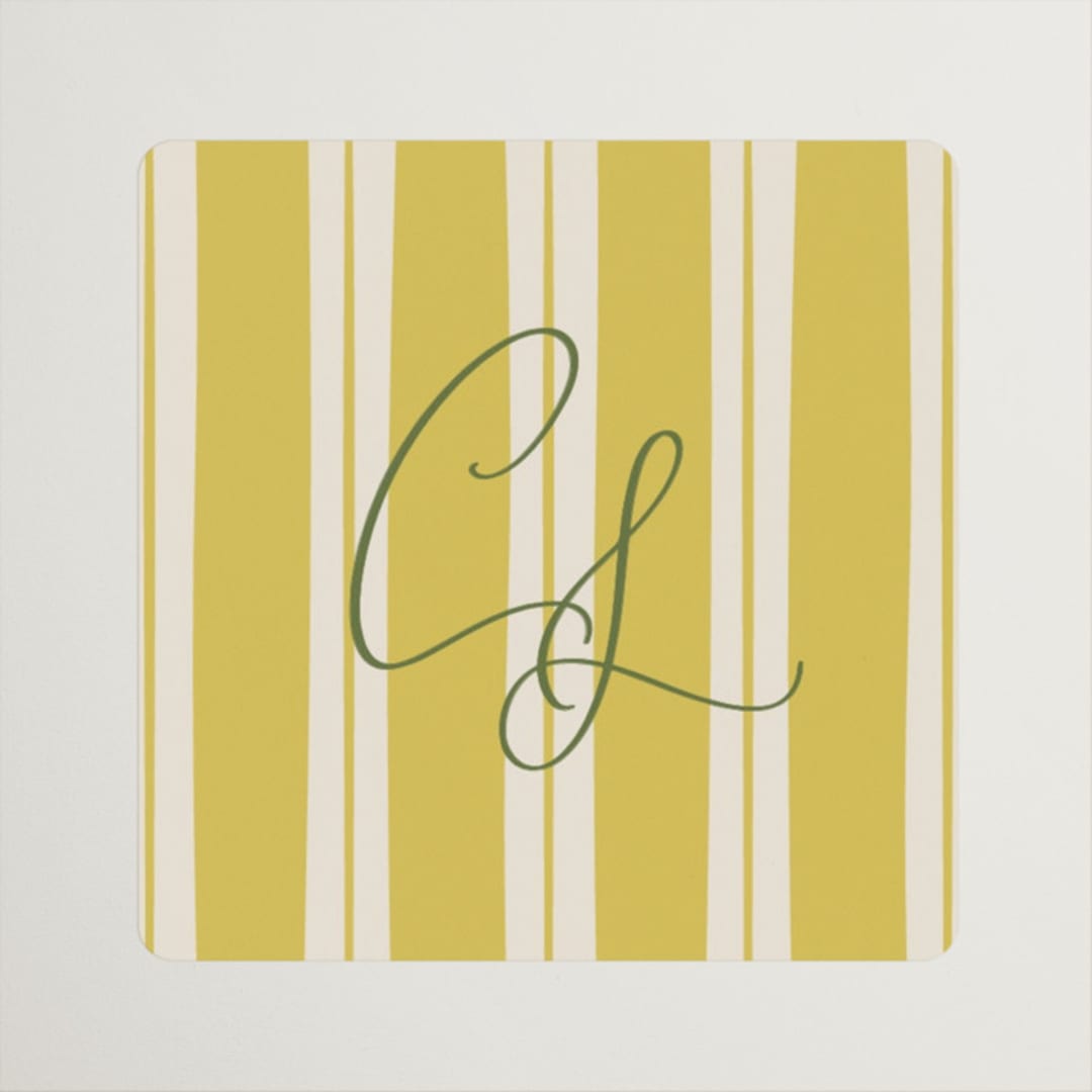 "Calia " - Bridal Shower Favor Stickers in Caribbean Citrus by Ani Somi - Front
