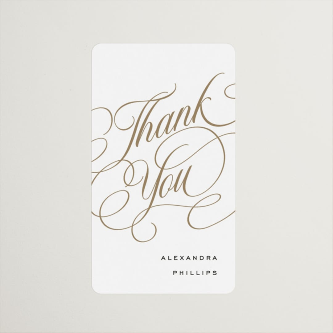 "Bridal Shower Script" - Bridal Shower Favor Stickers in Snow by Stacy Maalouf - Front