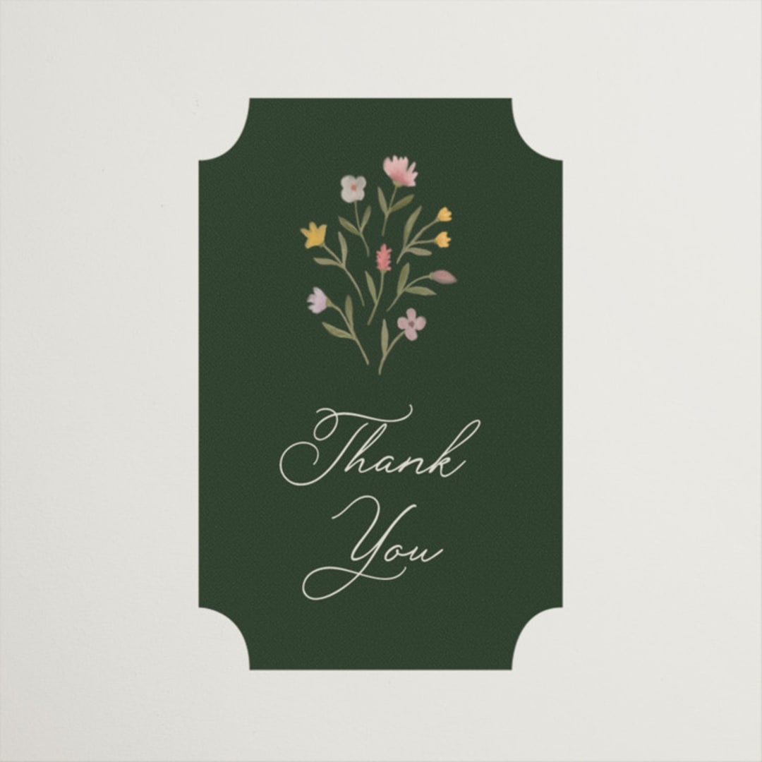 "Floral Greenery" - Bridal Shower Favor Stickers in Juniper by Katherine Moynagh - Front