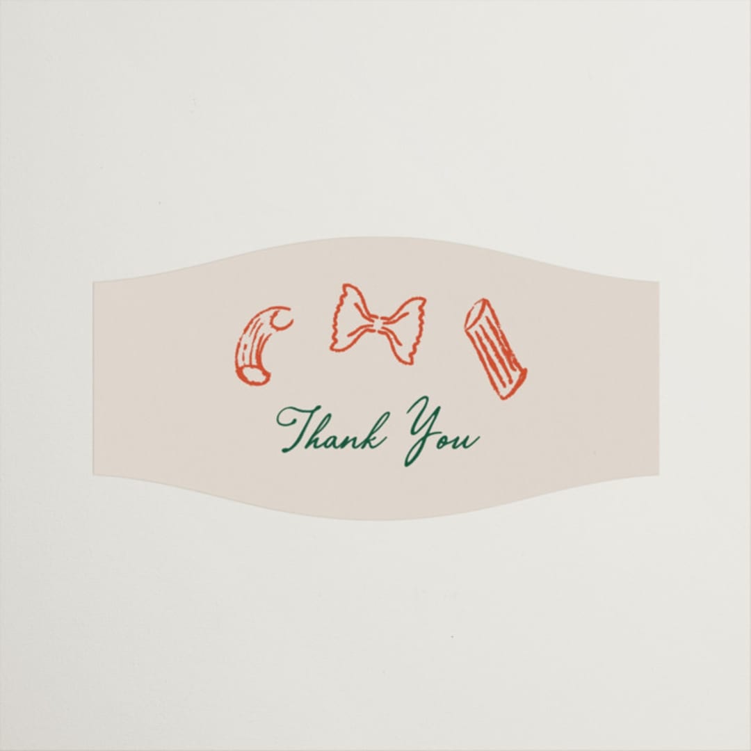 "Sapori" - Bridal Shower Favor Stickers in Tangerine by Jelena Vuletic - Front