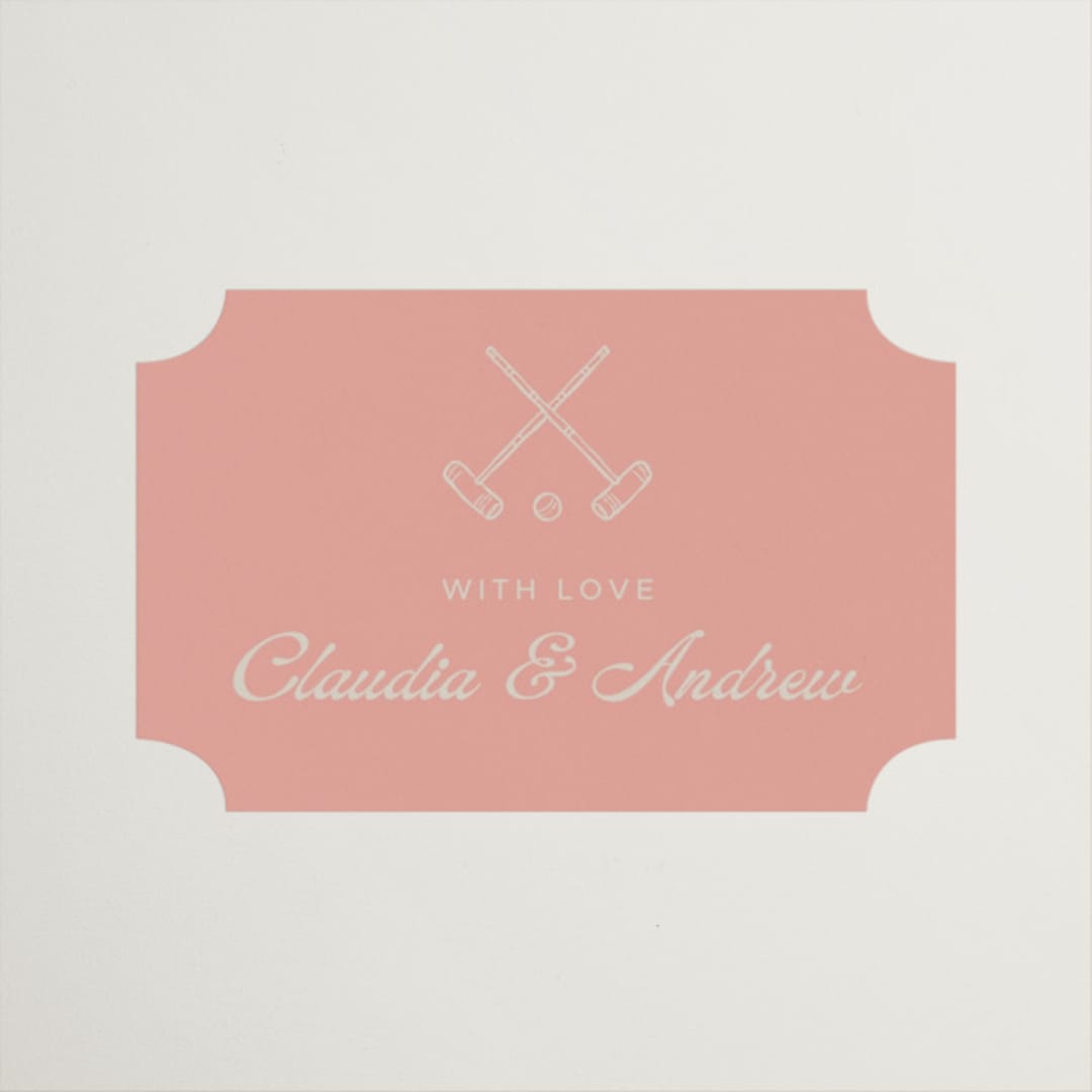 "Lets Croquet" - Bridal Shower Favor Stickers in Verdant by Vera Lim - Front