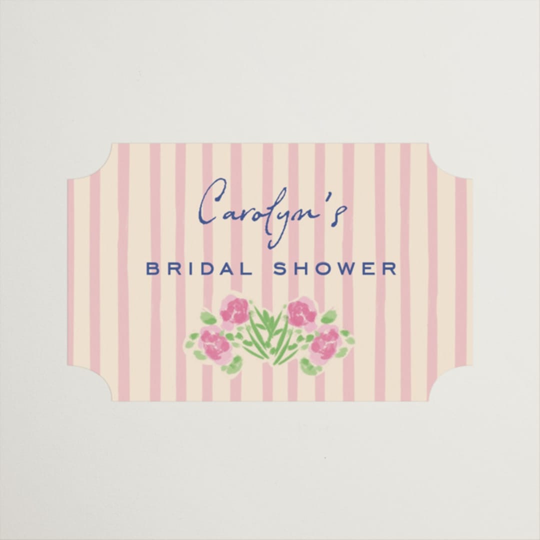 "Out East" - Bridal Shower Favor Stickers in Cobalt by Sarah Rosenthal - Front