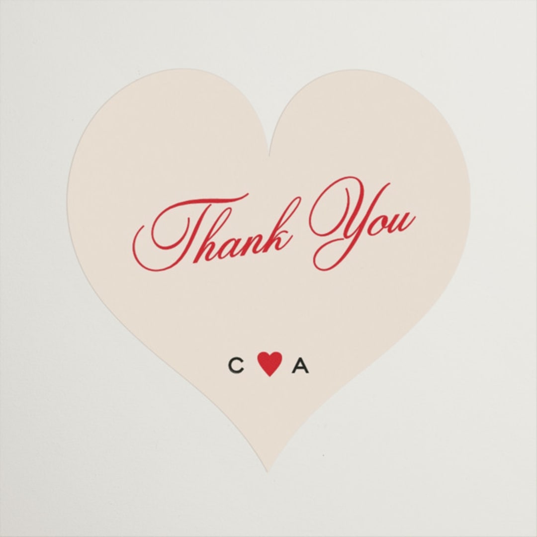 "Love party" - Bridal Shower Favor Stickers in Crimson by Creo Study - Front