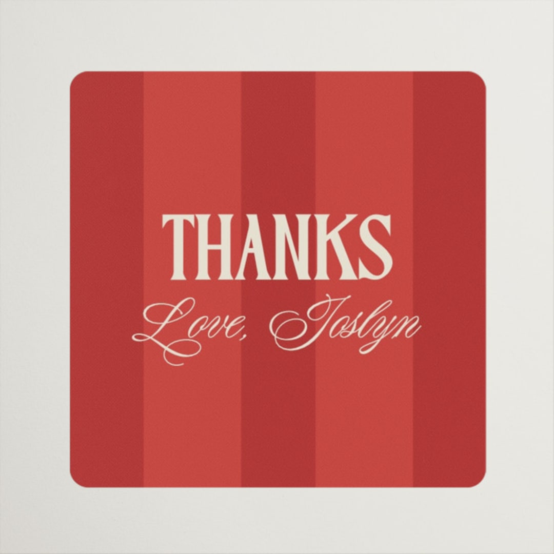 "Starring" - Bridal Shower Favor Stickers in Oriole by Owl and Toad - Front