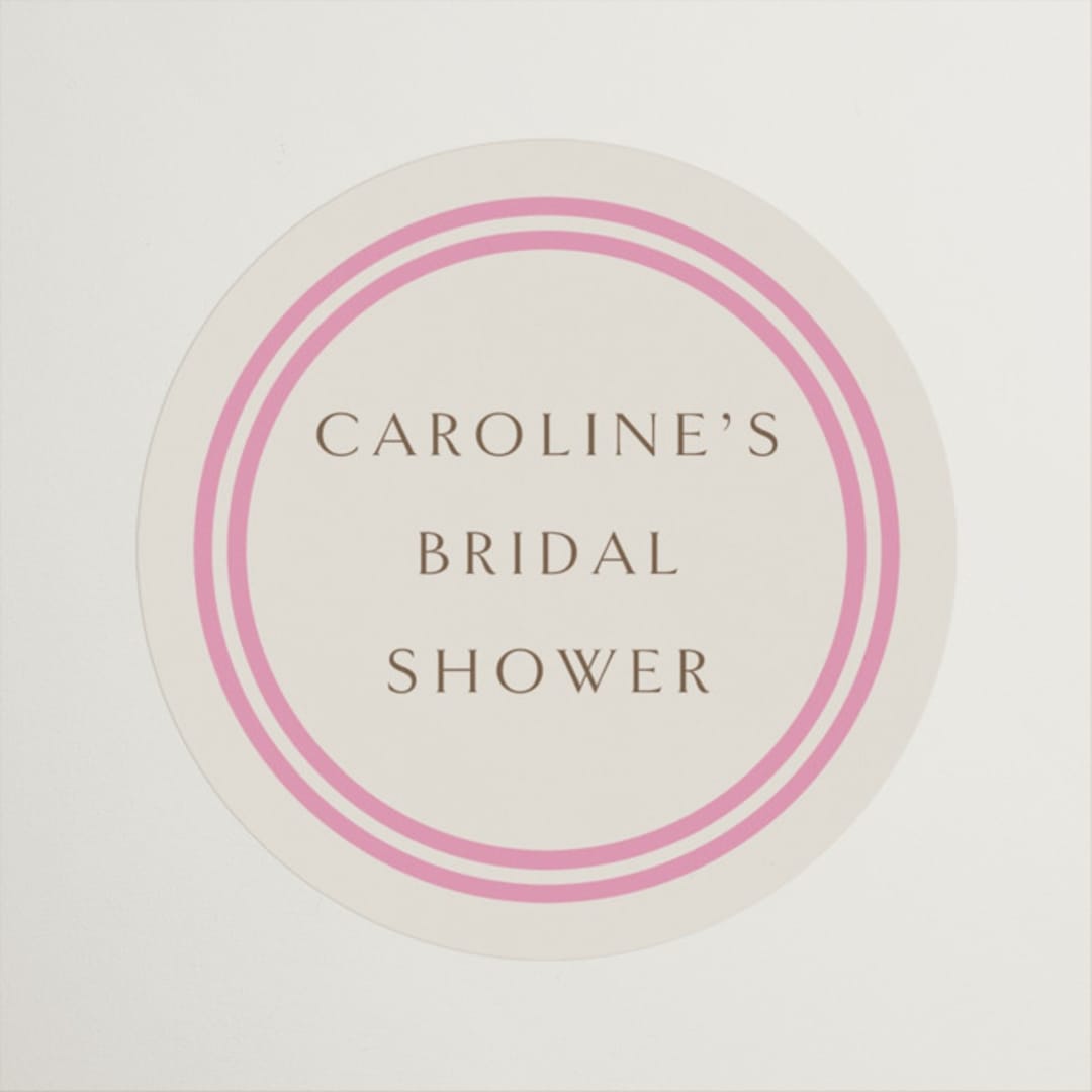 "Bocce" - Bridal Shower Favor Stickers in Fragola by Megan Davis - Front