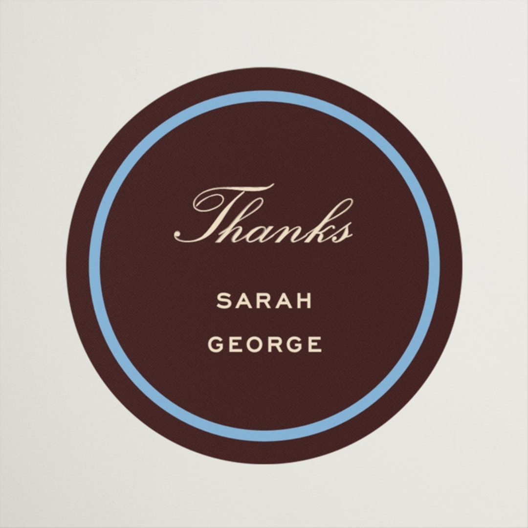 "Aperitif" - Bridal Shower Favor Stickers in Fig by Megan Davis - Front