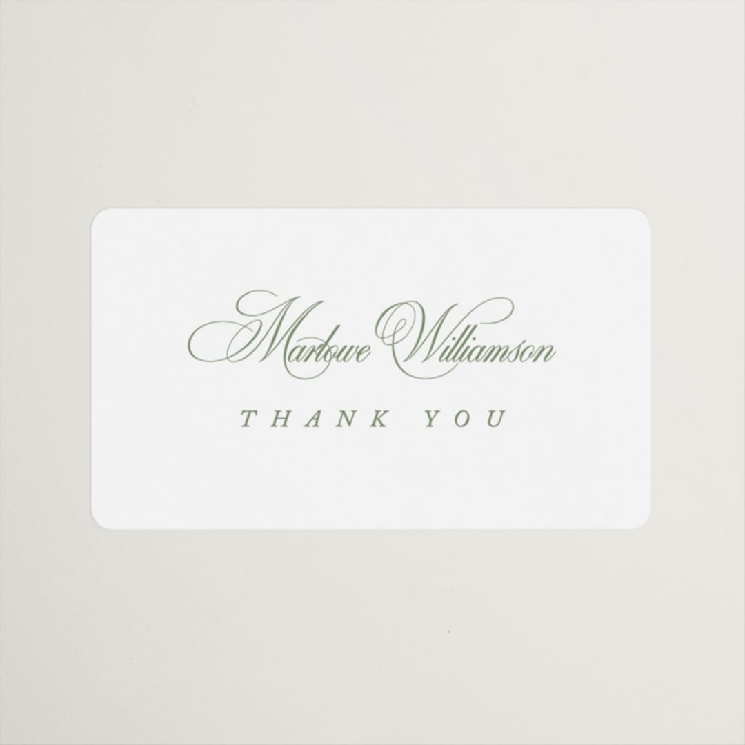 "Chic Script" - Bridal Shower Favor Stickers in Garden by Kelly Schmidt - Front