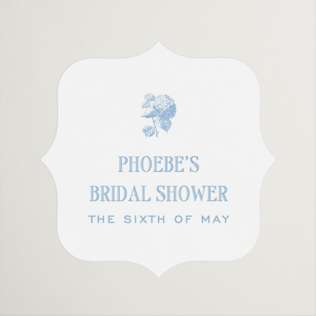 "Cheseapeake" - Bridal Shower Favor Stickers in Sky by Megan Davis - Front