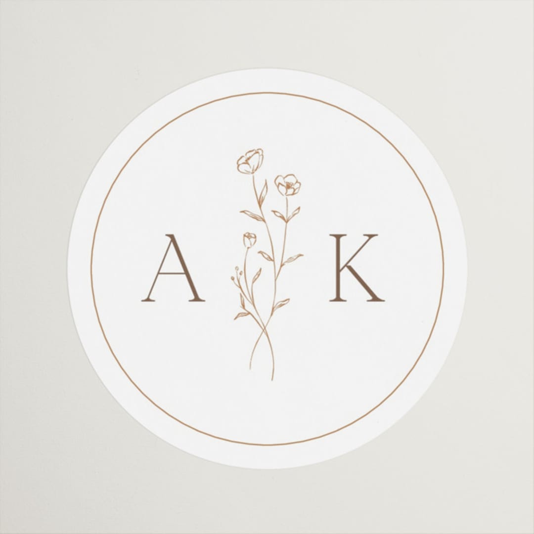 "kouignette" - Bridal Shower Favor Stickers in Chiffon by chocomocacino - Front