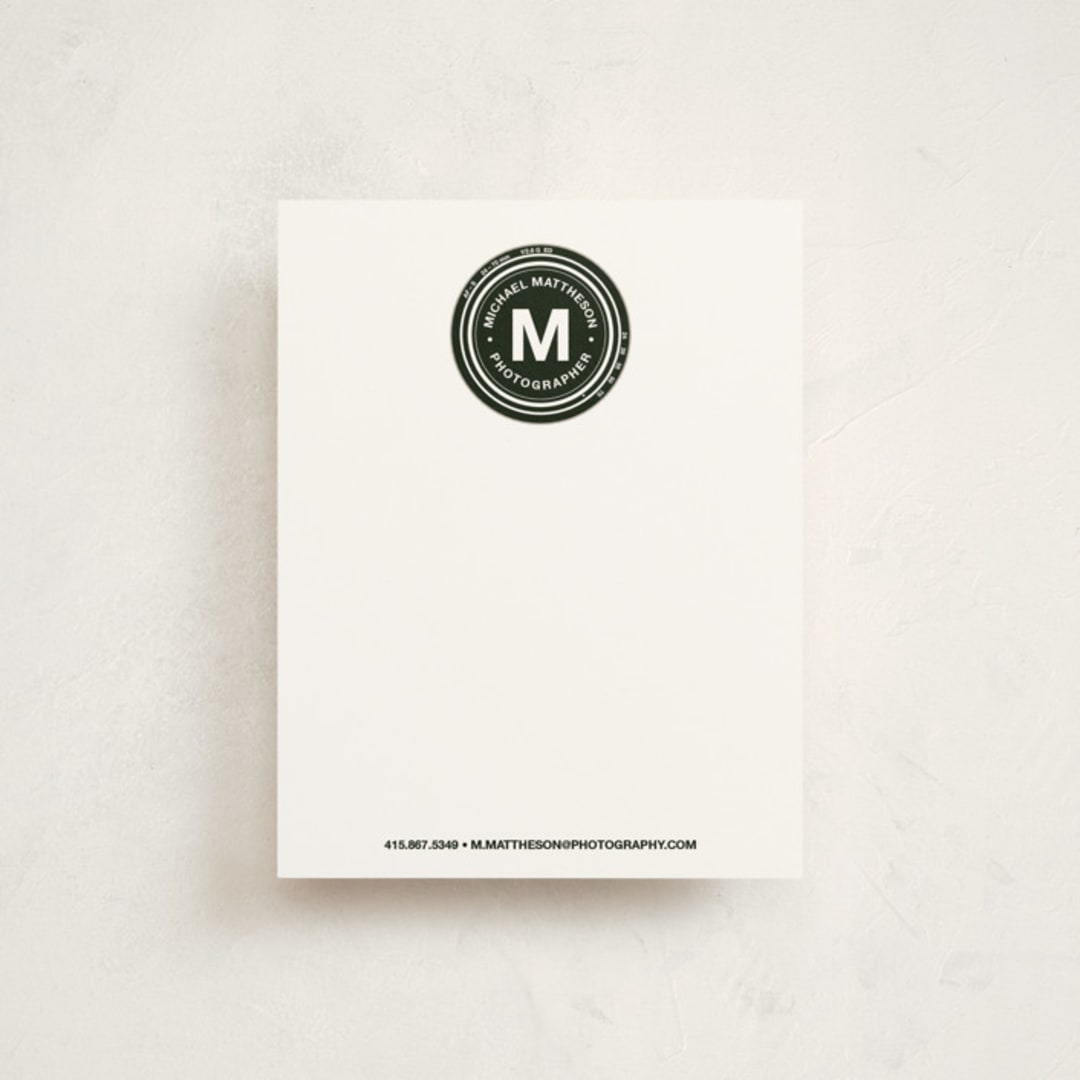 "Shooter" - Business Stationery in Obsidian by Lori James - Front