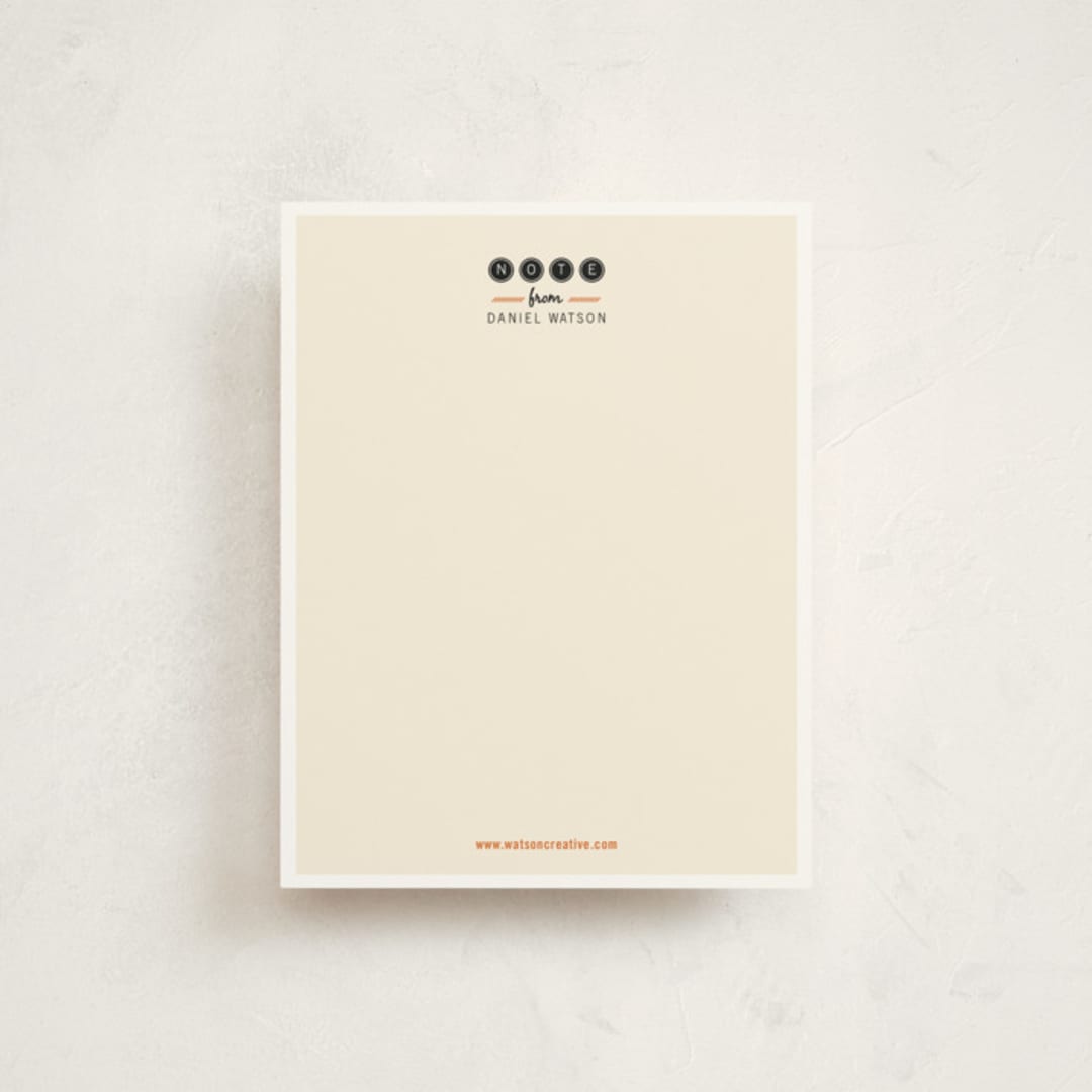 "Friendly Type" - Business Stationery in Orange by Jana Volfova - Front