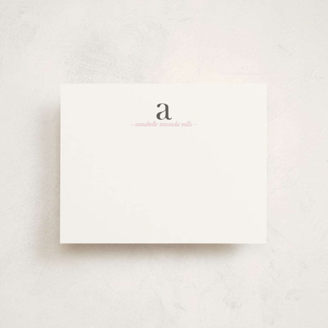 "Simple and Pretty" - Business Stationery in Pink by Up Up Creative - Front