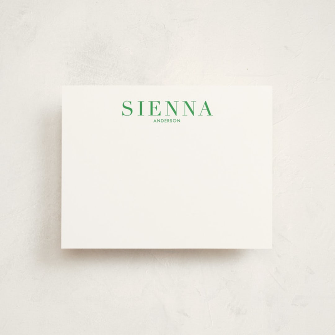 "Crisp Color" - Business Stationery in Green by hi-lighter inc. - Front