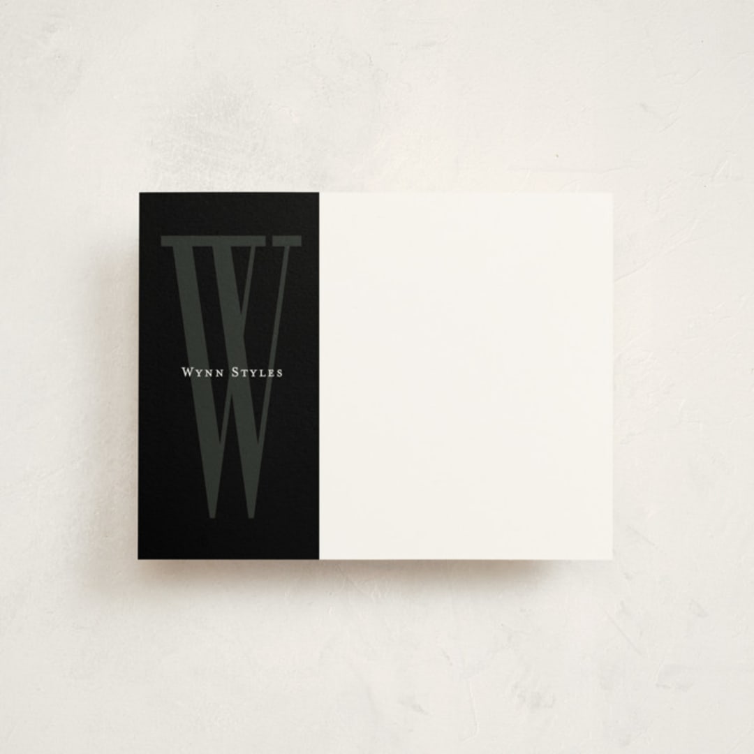 "Minimalist Chic" - Business Stationery in Midnight by Lori James - Front