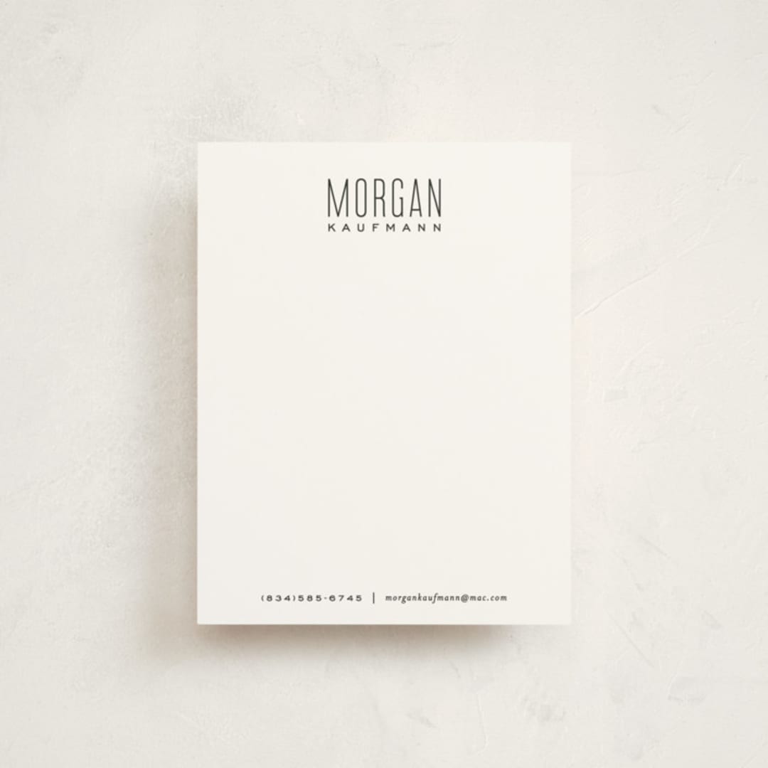 "Skinny Type" - Business Stationery in Cotton by Hooray Creative - Front