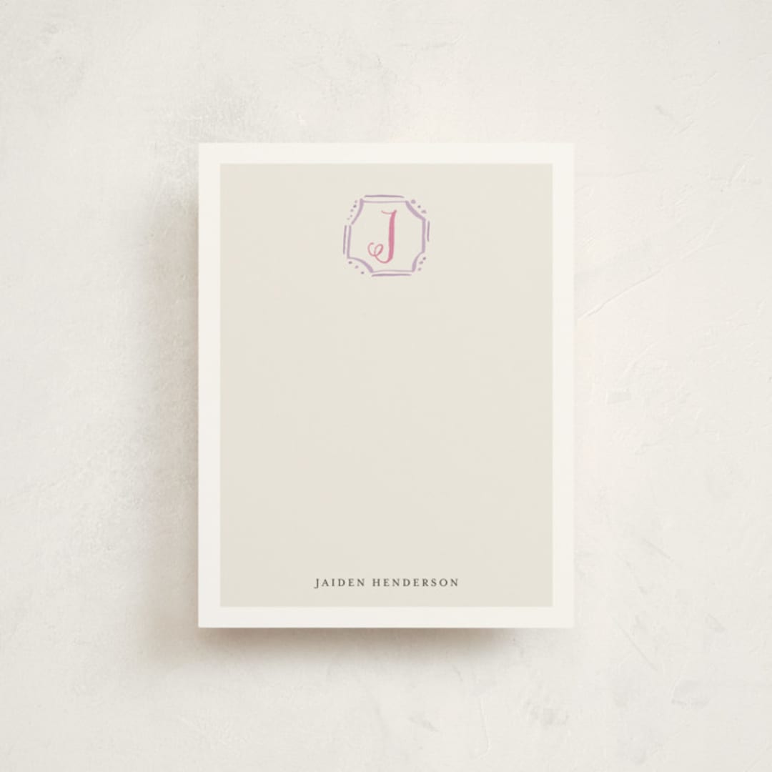 "Playful Frame" - Business Stationery in Lilac by Iwona K - Front