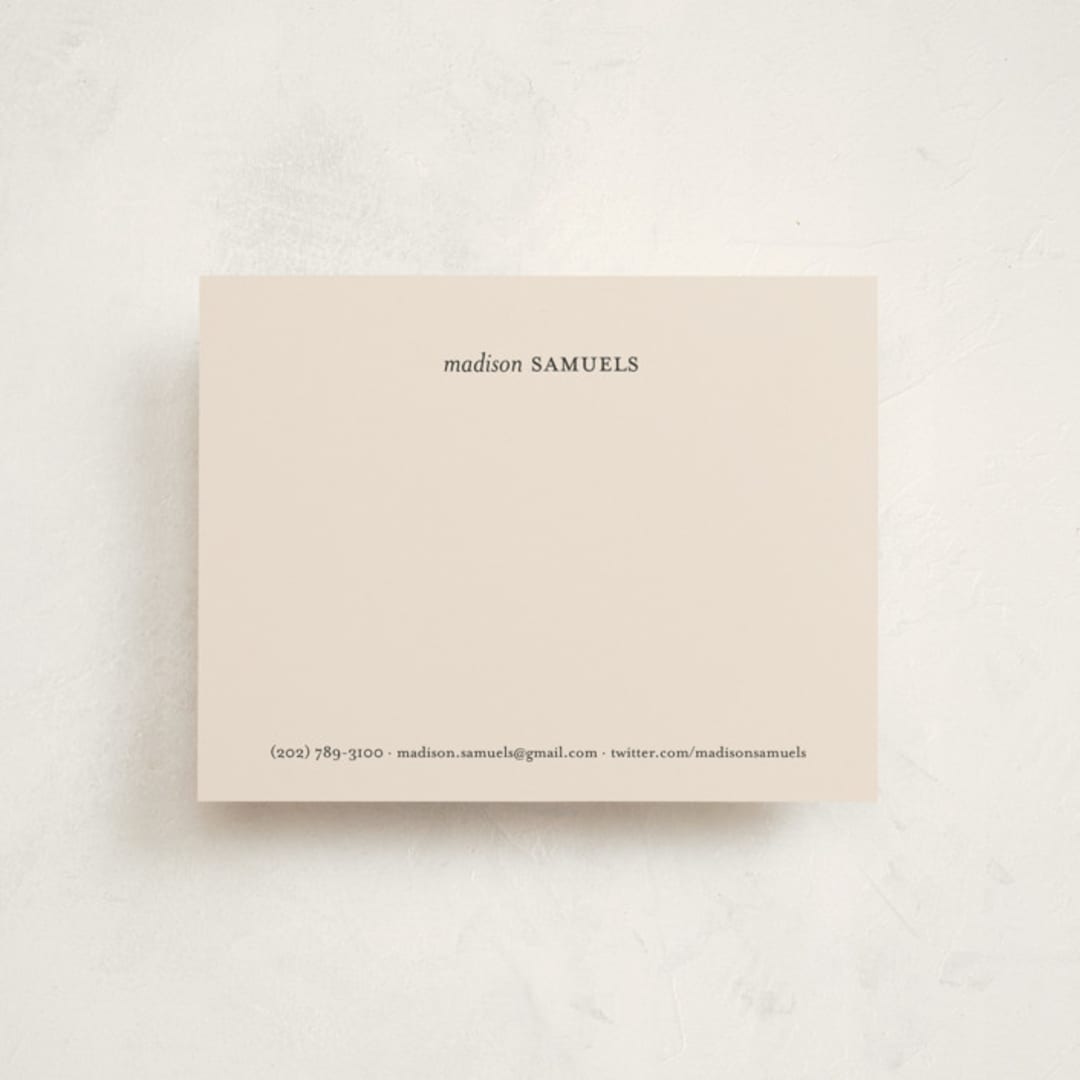 "Impressionist" - Business Stationery in Soft Black by Jessica Yeo - Front