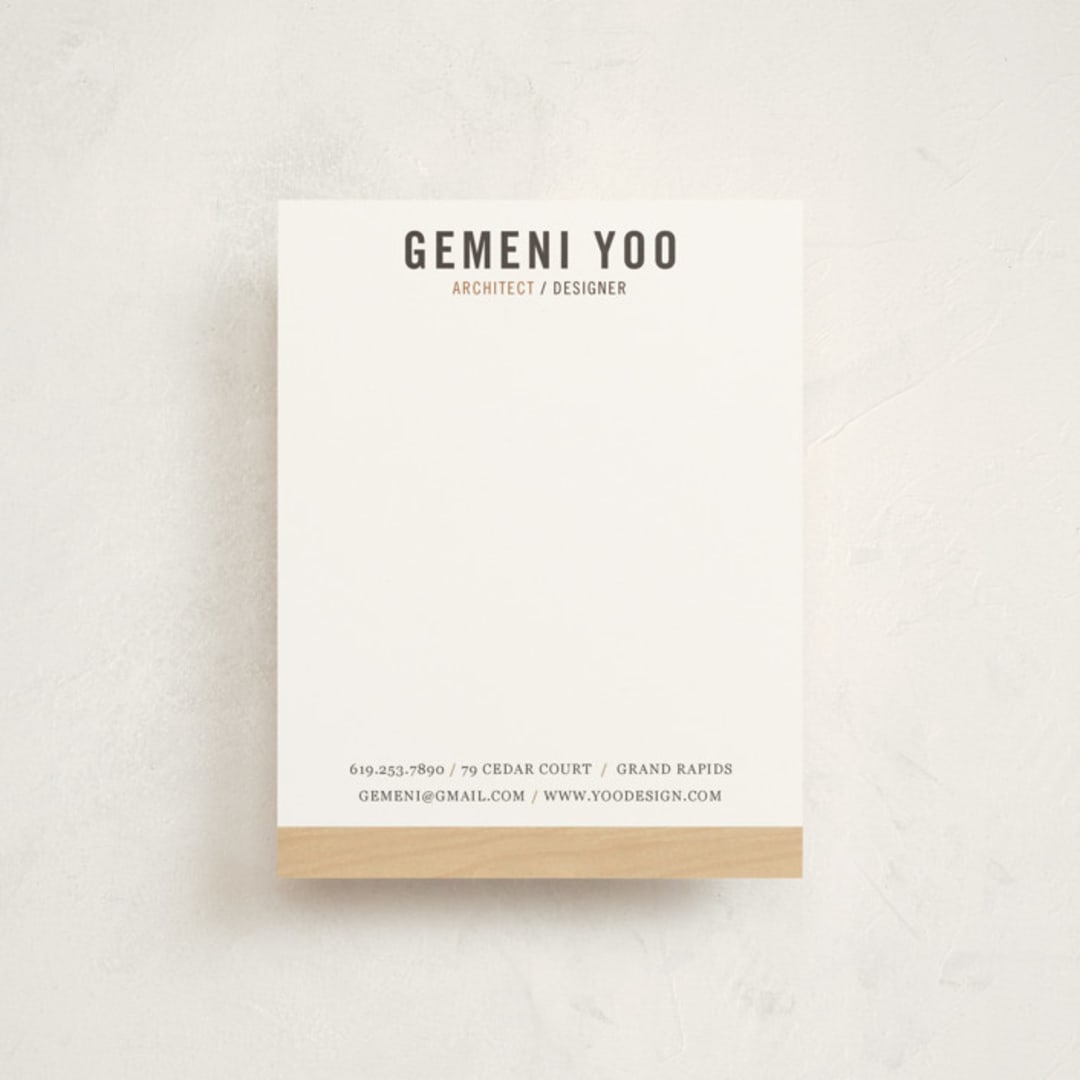 "The Woods" - Business Stationery in Birch by June Letters Studio - Front