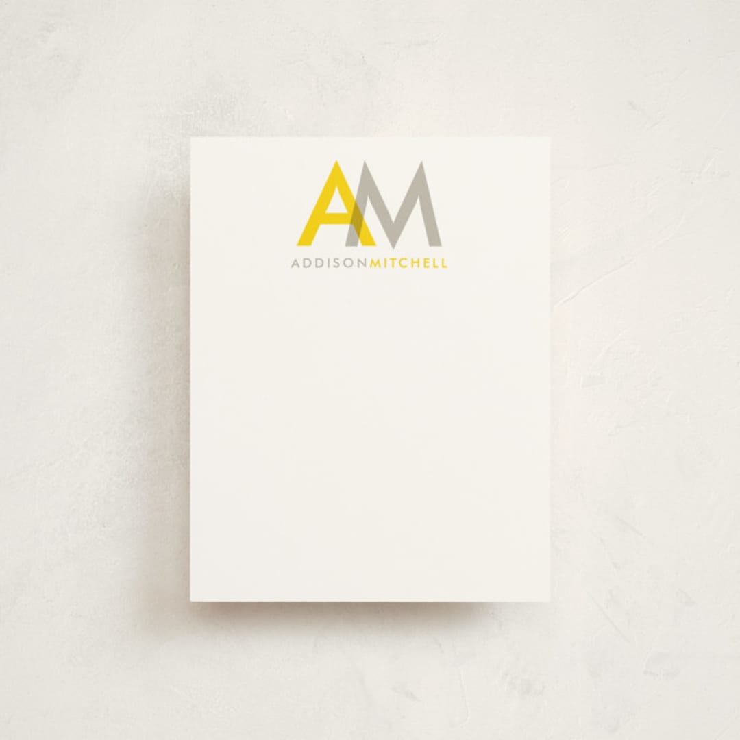 "Boulevard" - Business Stationery in Lemon by Ann Rae Creative - Front