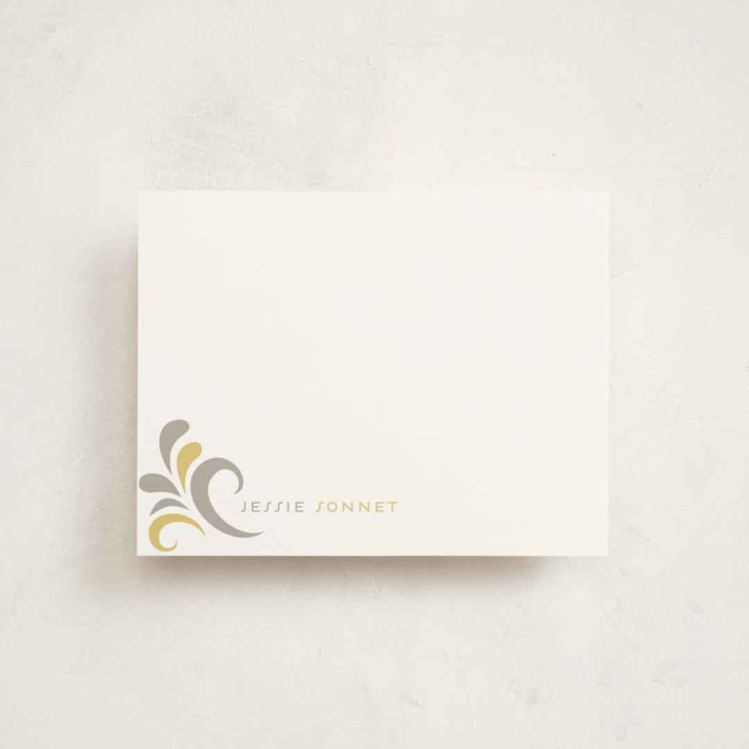 "Swish" - Business Stationery in Daffodil by Jody Wody - Front