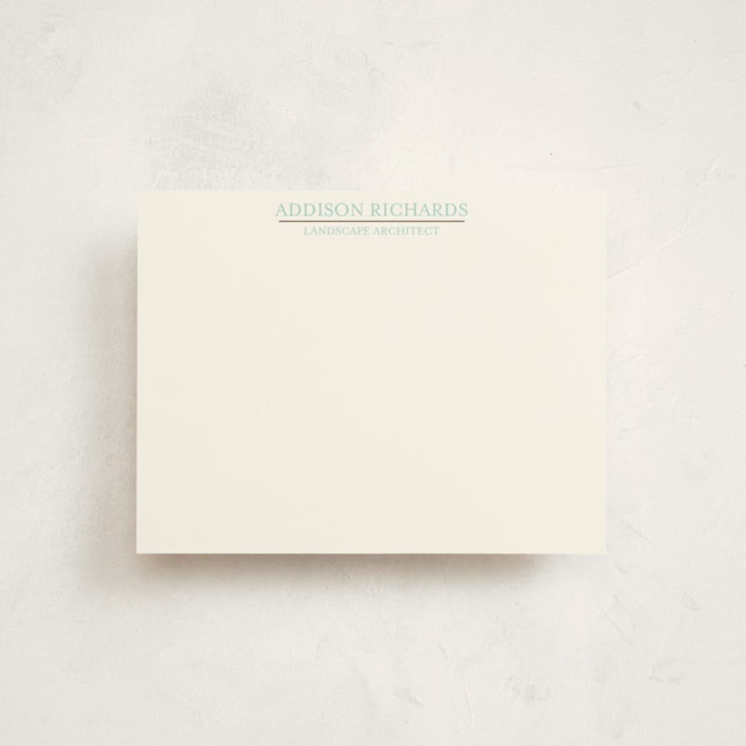 "Botanic" - Business Stationery in Seafoam by leslie hamer - Front