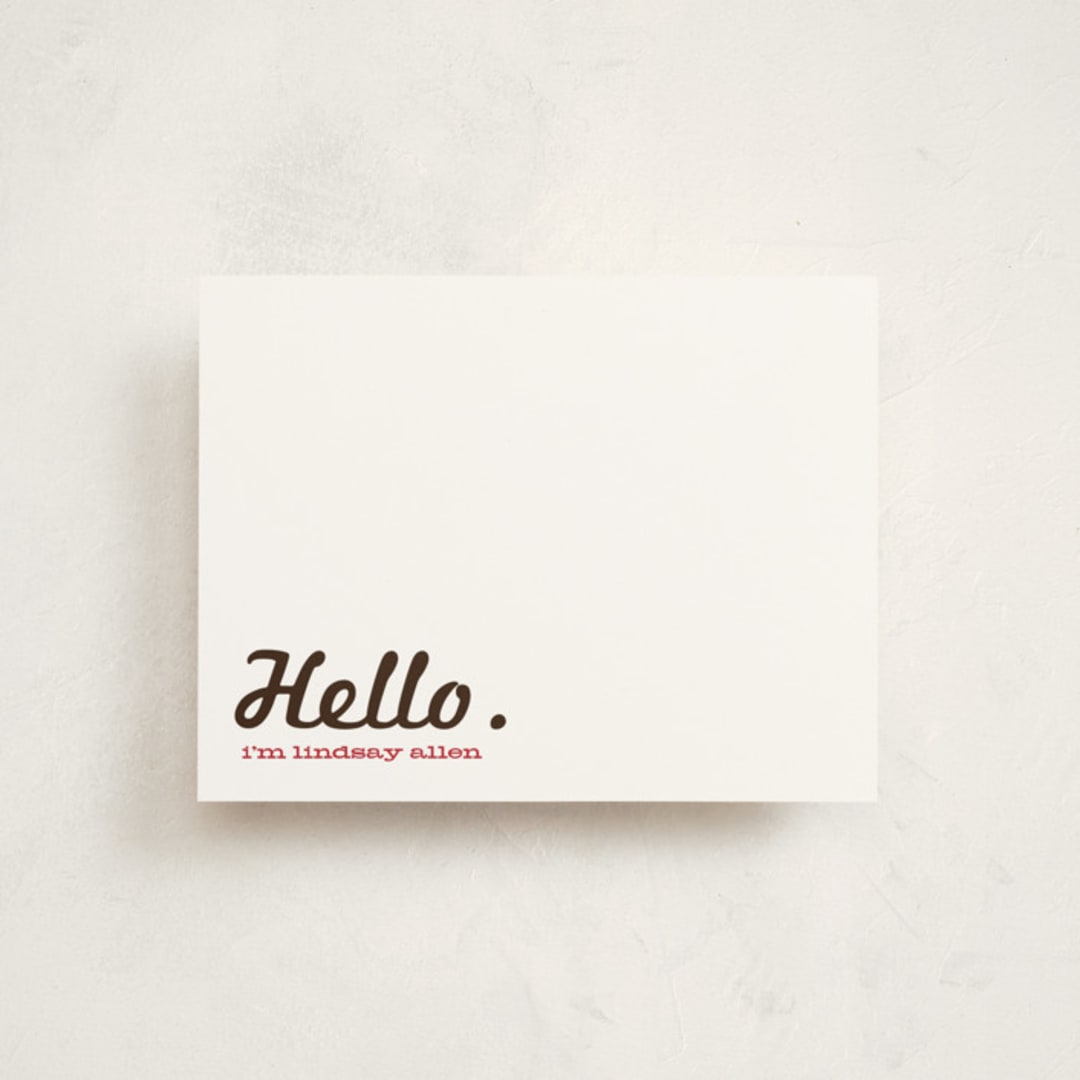 "Call Me" - Business Stationery in Cinnamon by leslie hamer - Front