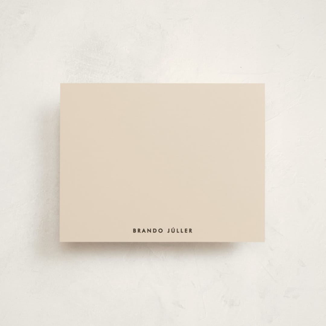 "Savant Plaid" - Business Stationery in Granite by Yolanda Mariak Chendak - Front
