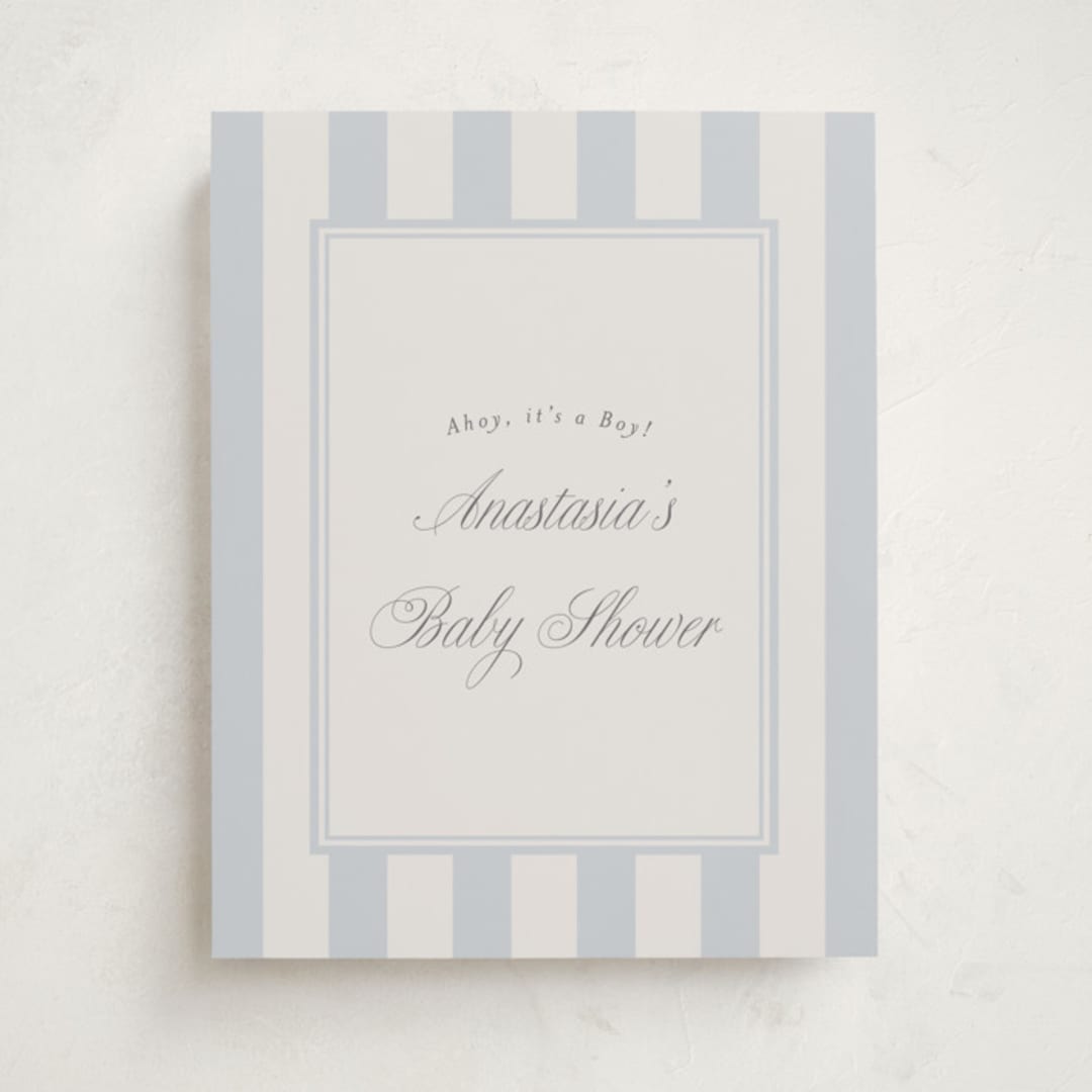 "On Board" - Baby Shower Welcome Signs in Sailor by Stephanie Hawkes - Front