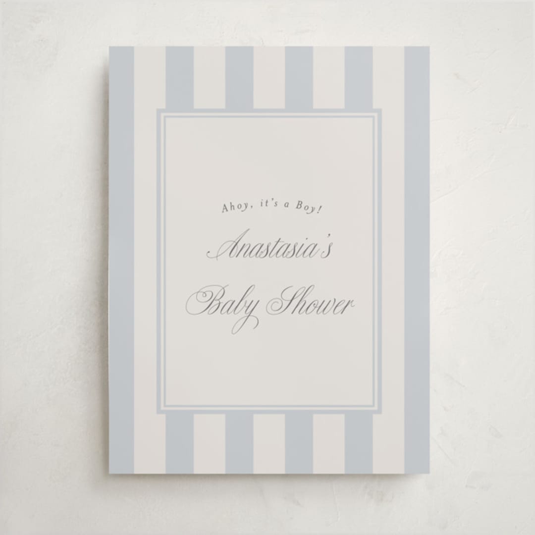 "On Board" - Baby Shower Welcome Signs in Sailor by Stephanie Hawkes - Front