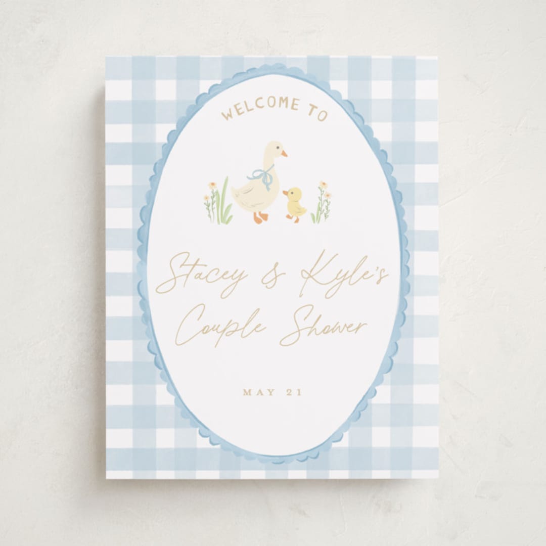 "Vintage goose" - Baby Shower Welcome Signs in Sky by Creo Study - Front