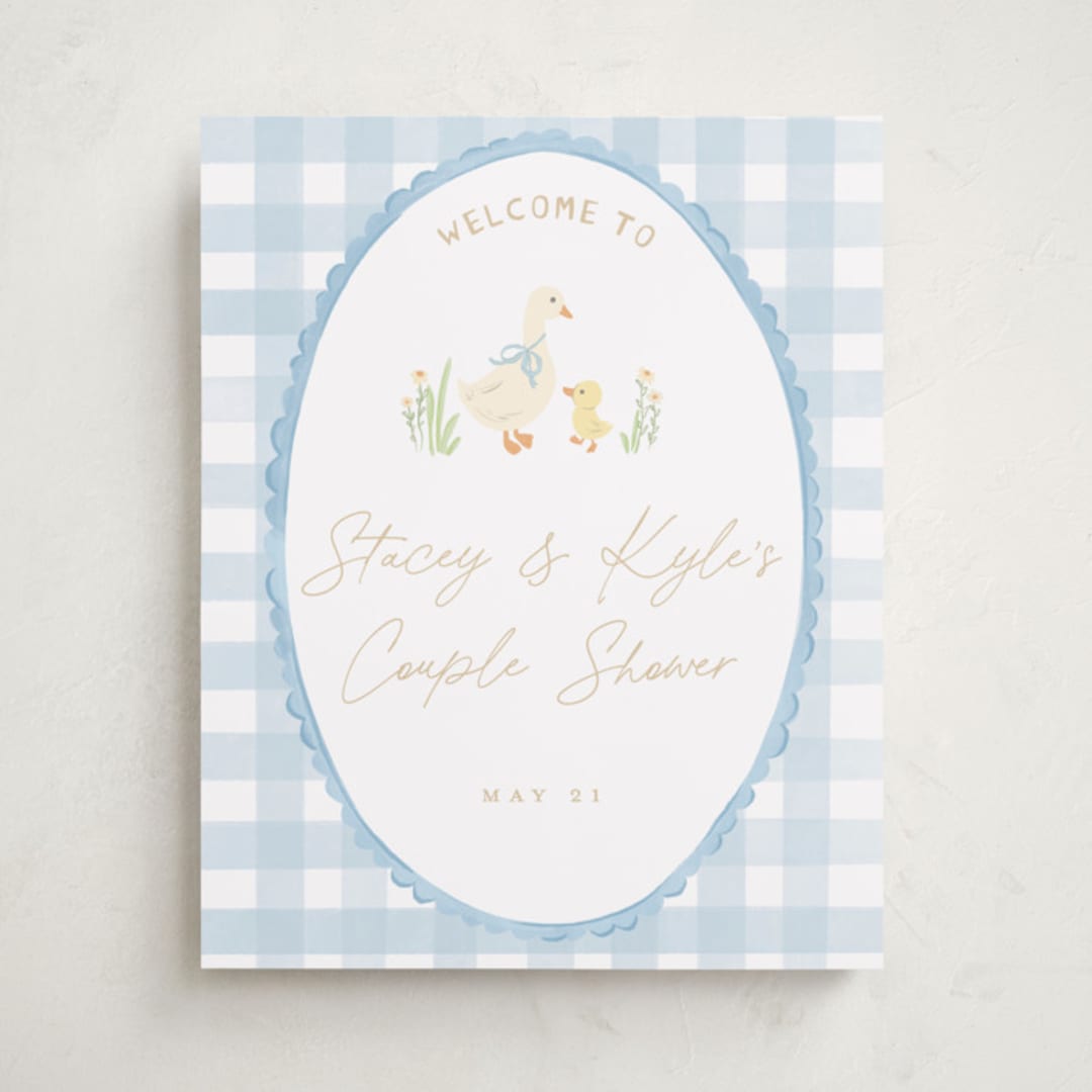 "Vintage goose" - Baby Shower Welcome Signs in Sky by Creo Study - Front