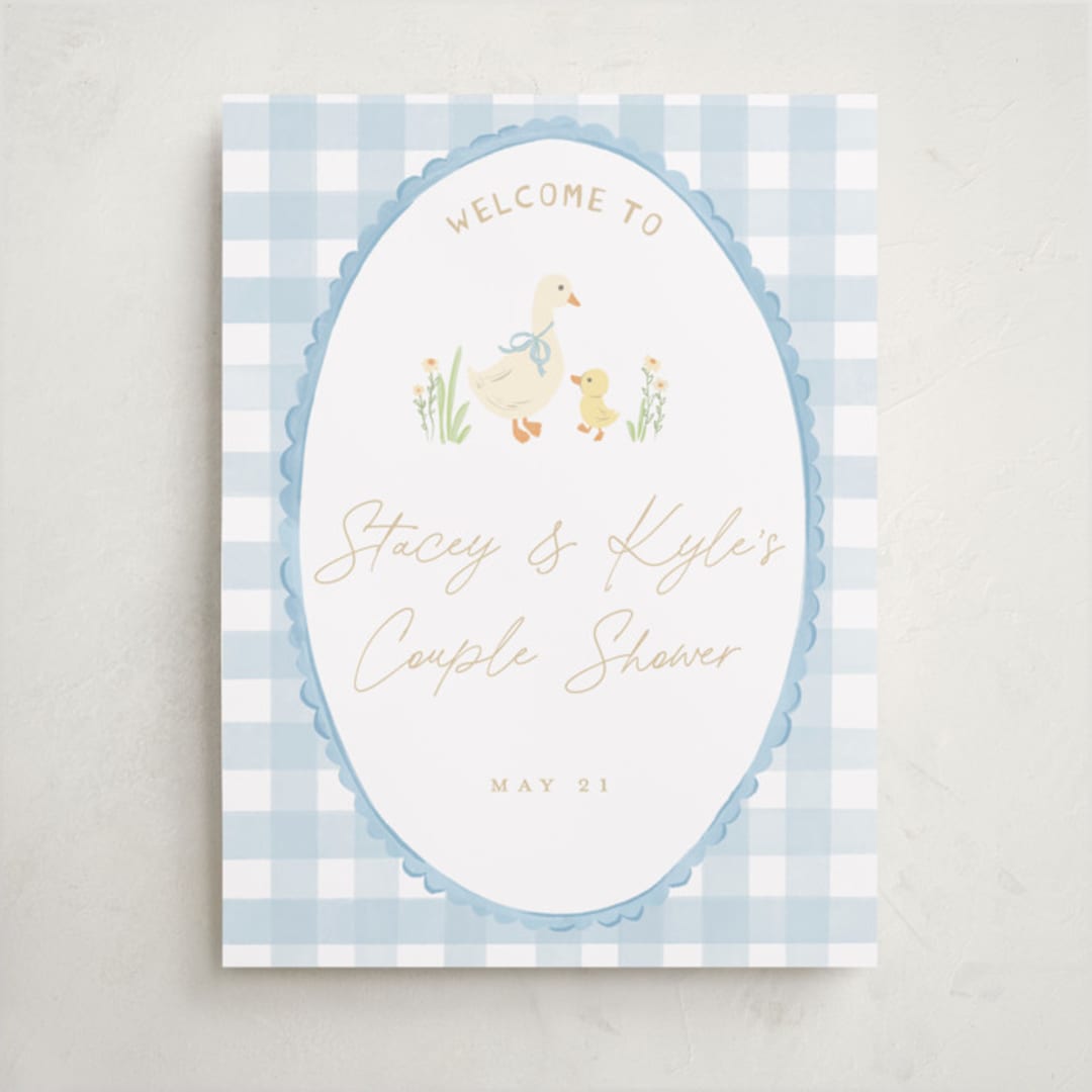 "Vintage goose" - Baby Shower Welcome Signs in Sky by Creo Study - Front