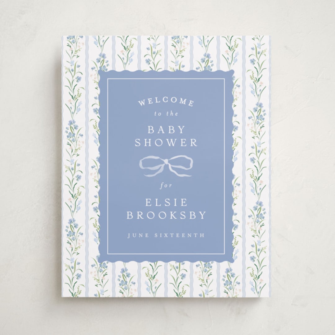 "Dorothy" - Baby Shower Welcome Signs in Cornflower by Erin L. Wilson - Front