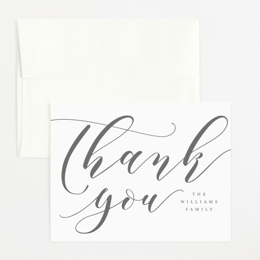 "Hug" - Birth Announcement Thank You Cards in Shadow by Lea Delaveris - Front