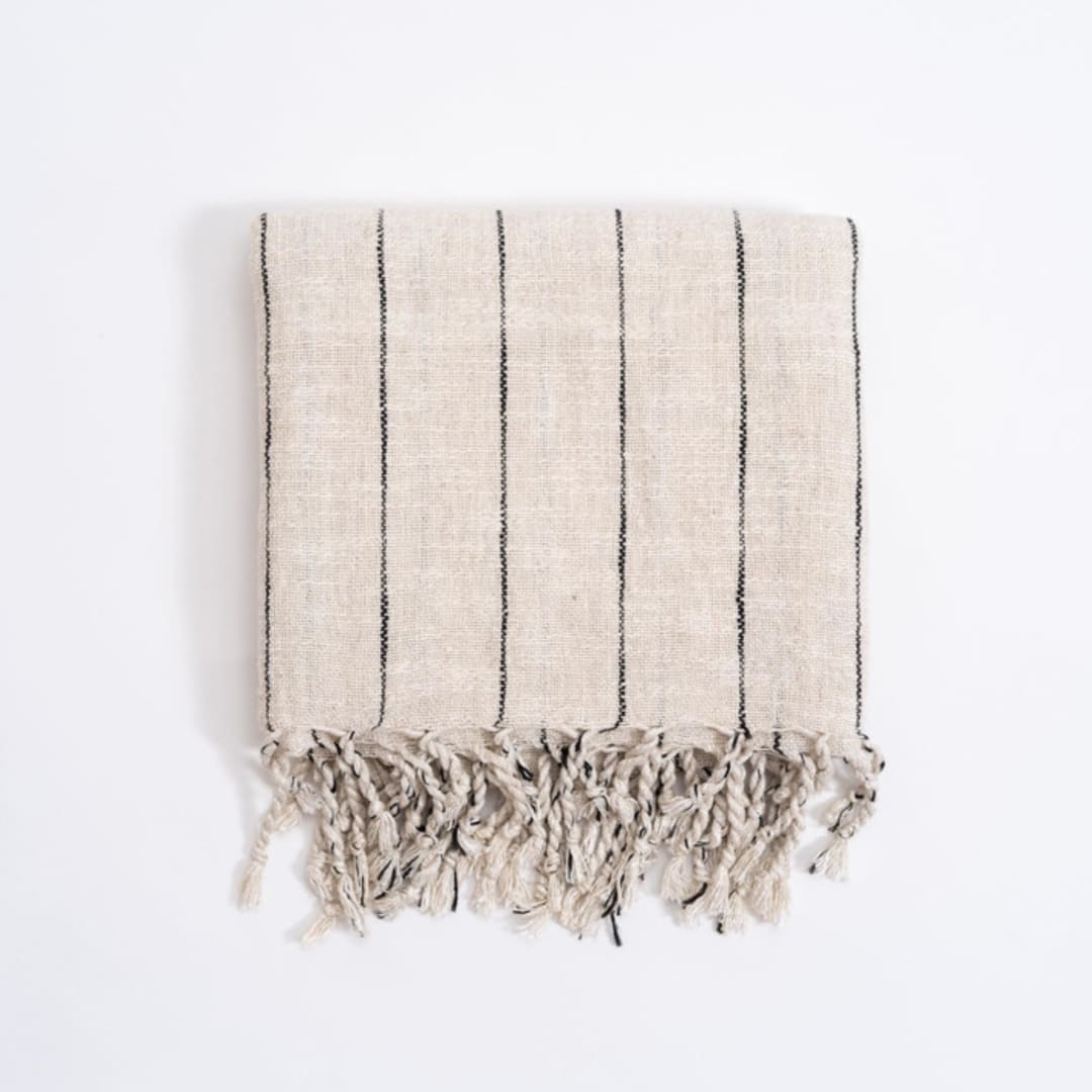 "Ahlat Turkish Hand Towel" - Bath Towels in beige by Powered By People